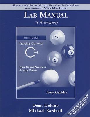 Book cover for Lab Manual to Accompany Starting Out with C++