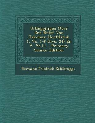 Book cover for Uitleggingen Over Den Brief Van Jakobus