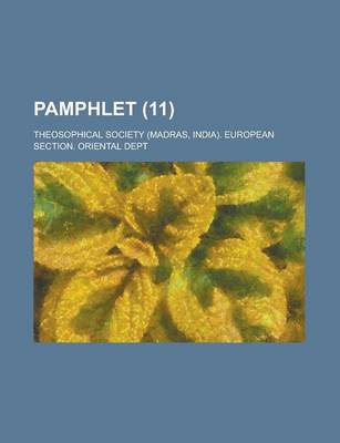 Book cover for Pamphlet Volume 11