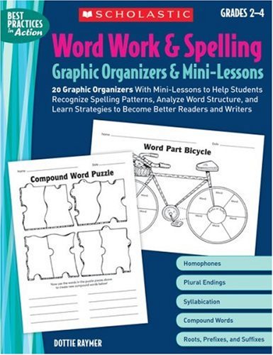 Book cover for Word Work & Spelling Graphic Organizers & Mini-Lessons: Grades 2-4