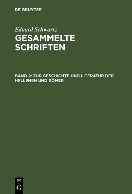 Book cover for Zur Geschichte Und Literatur Der Hellenen Und Roemer
