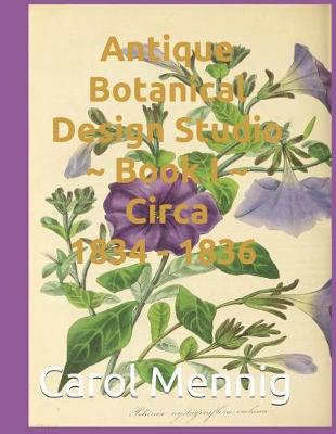 Book cover for Antique Botanical Design Studio Book I Circa 1834-36