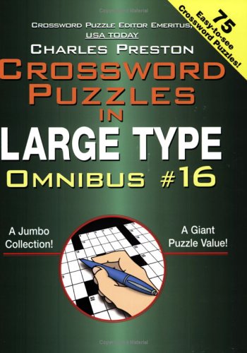 Book cover for Crossword Puzzles in Large Type Omnibus #16