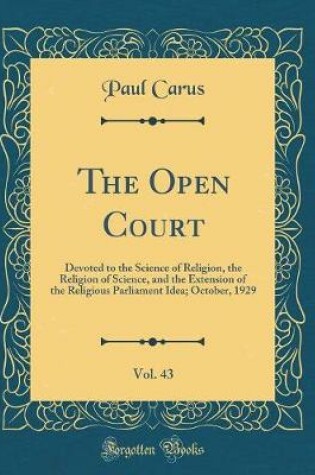 Cover of The Open Court, Vol. 43