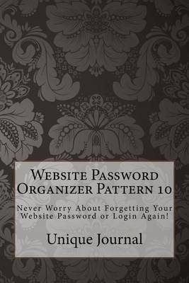 Book cover for Website Password Organizer Pattern 10