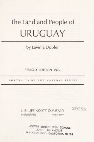 Cover of The Land and People of Uruguay,