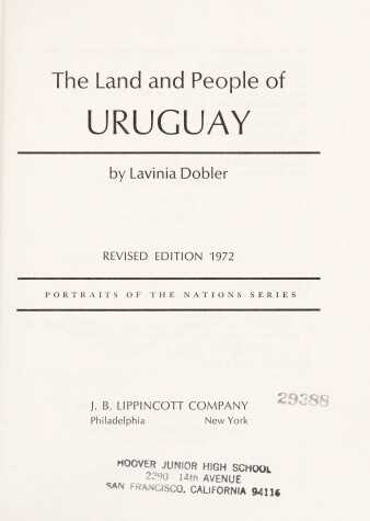 Cover of The Land and People of Uruguay,