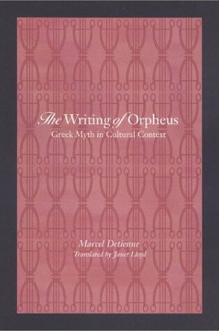 Cover of The Writing of Orpheus