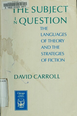 Cover of Subject in Question