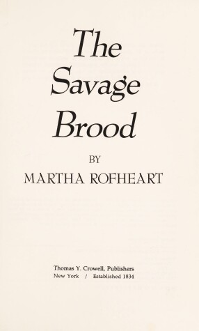 Book cover for The Savage Brood
