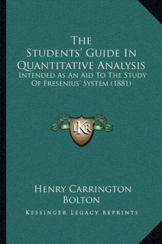 Cover of The Students' Guide In Quantitative Analysis