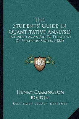 Book cover for The Students' Guide In Quantitative Analysis