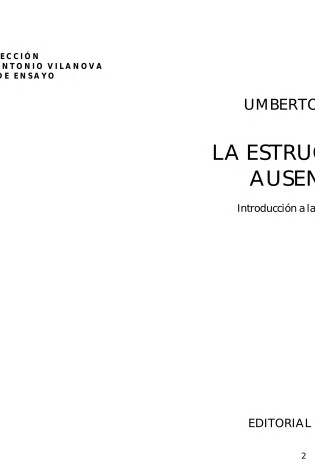 Cover of La Estructura Ausente
