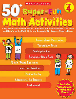 Book cover for 50+ Super-Fun Math Activities, Grade 4