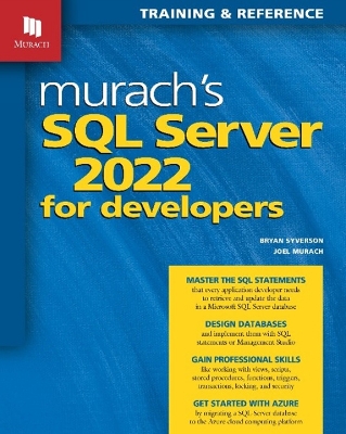 Book cover for Murach's SQL Server 2022 for Developers