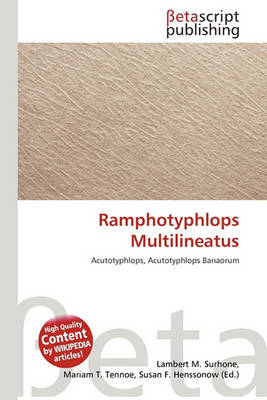 Book cover for Ramphotyphlops Multilineatus