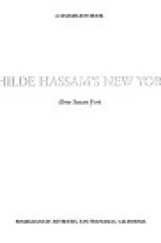Cover of Childe Hassam's New York