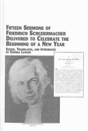 Cover of Fifteen Sermons of Friedrich Schleiermacher Delivered to Celebrate the Beginning of a New Year