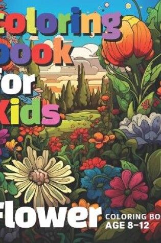 Cover of color book for kids - Flower