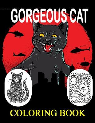 Book cover for Gorgeous Cat Coloring Book