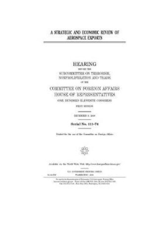 Cover of A strategic and economic review of aerospace exports