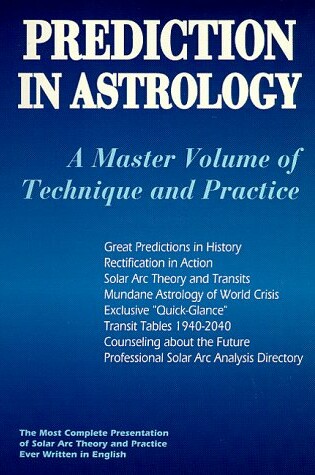 Cover of Prediction in Astrology