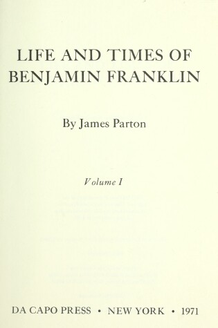 Cover of Life and Times of Benjamin Franklin