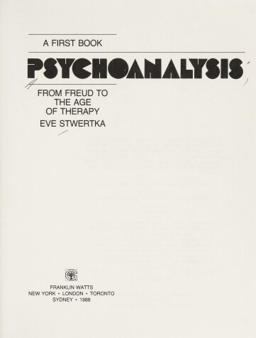 Book cover for Psychoanalysis