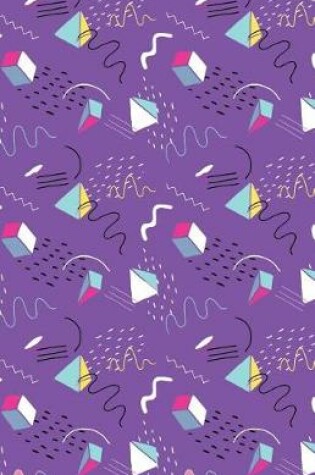 Cover of Journal Notebook Abstract Squiggles and Shapes Purple