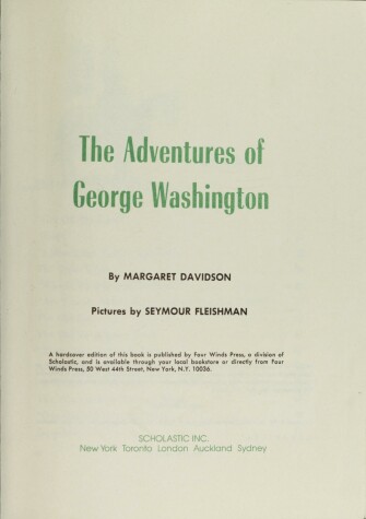 Book cover for Adventures of George Washington