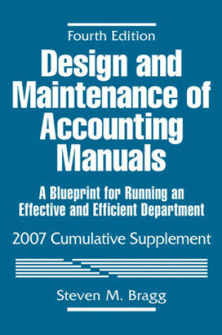 Cover of Design and Maintenance of Accounting Manuals