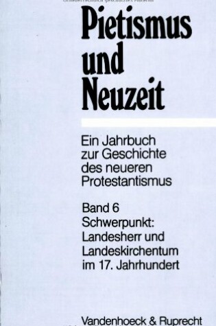 Cover of Pietismus Und Neuzeit Band 06 - 1980