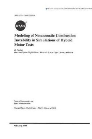 Cover of Modeling of Nonacoustic Combustion Instability in Simulations of Hybrid Motor Tests