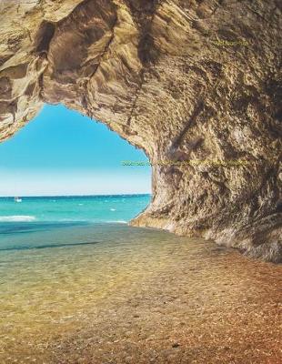 Book cover for Beach Sea Rock Water Blue Cave Summer Holiday Notebook