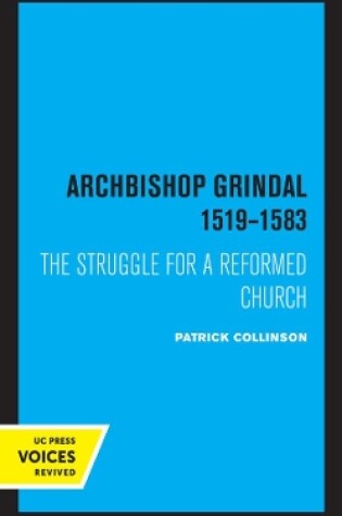 Cover of Archbishop Grindal, 1519-1583
