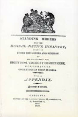 Cover of Standing Orders for the Bengal Native Infantry 1829
