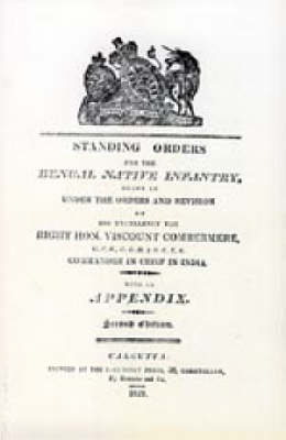 Book cover for Standing Orders for the Bengal Native Infantry 1829