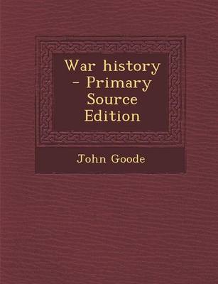 Book cover for War History - Primary Source Edition