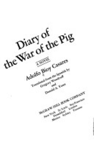Cover of Diary of the War of the Pig