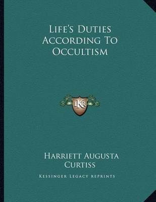 Book cover for Life's Duties According to Occultism