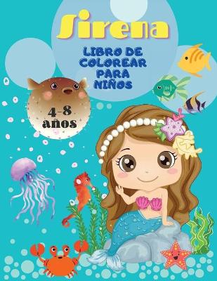 Book cover for Libro para colorear de sirenas para ninos de 4 a 8 anos