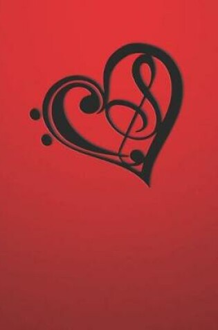 Cover of Music Notes Heart Design Journal Notebook