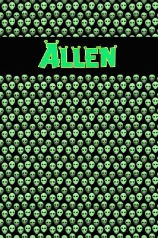 Cover of 120 Page Handwriting Practice Book with Green Alien Cover Allen