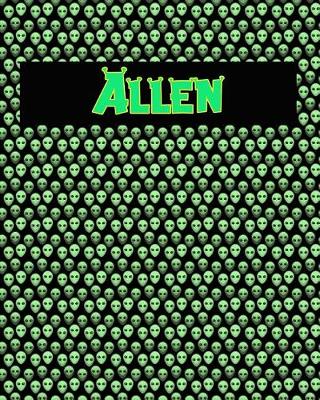 Book cover for 120 Page Handwriting Practice Book with Green Alien Cover Allen