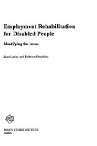 Cover of Employment Rehabilitation for Disabled People