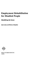 Book cover for Employment Rehabilitation for Disabled People