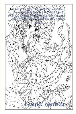 Book cover for "Sea of Wings:" Features 100 Color Me Happy Coloring Pages of Beautiful Exotic Fantasy Fairies, Sea Mermaids, Sea Creatures, and More for Stress Relief (Adult Coloring Book)