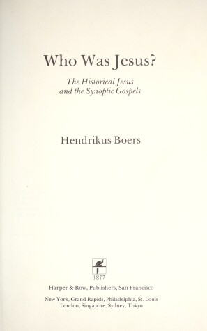 Book cover for Who Was Jesus?