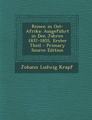 Book cover for Reisen in Ost-Afrika