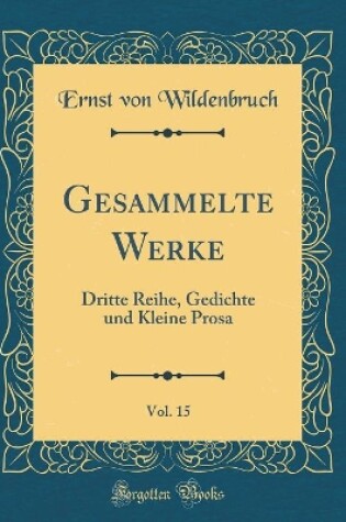 Cover of Gesammelte Werke, Vol. 15